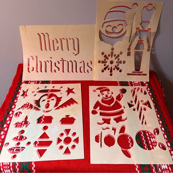 Vintage Christmas stencils Set of 6 Sheets. OLD! AMAZING! - Picture 6 of 9